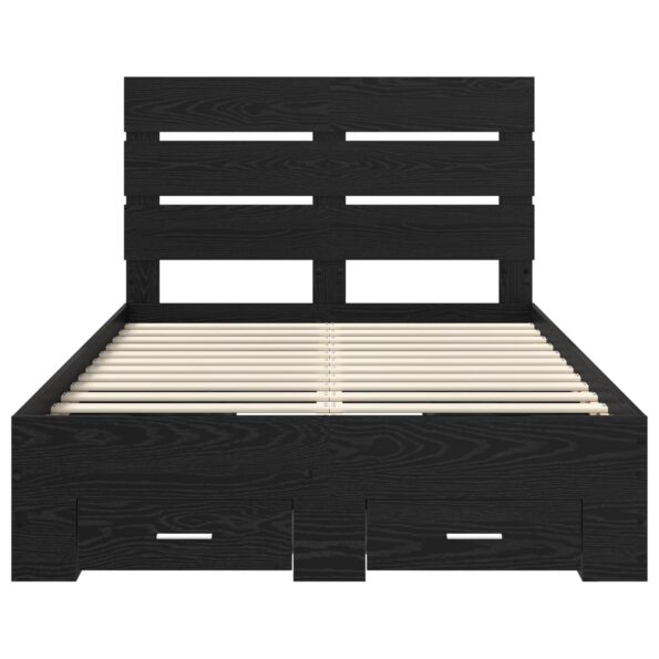 vidaXL Rám postele Čierny dub 120 x 200 cm Kompozitné drevo – Obrázok 8