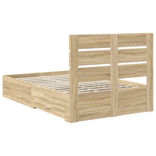 vidaXL Rám postele Sonoma dub 120 x 200 cm Kompozitné drevo – Obrázok 10