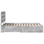vidaXL Rám postele Betónová šedá 120 x 200 cm Kompozitné drevo – Obrázok 9