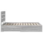 vidaXL Rám postele Sivý Sonoma 120 x 200 cm Kompozitné drevo – Obrázok 9