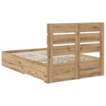 vidaXL Rám postele Remeselný dub 120 x 190 cm Kompozitné drevo – Obrázok 10