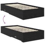 vidaXL Rám postele Čierny dub 100 x 200 cm Kompozitné drevo – Obrázok 12