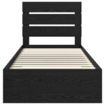 vidaXL Rám postele Čierny dub 100 x 200 cm Kompozitné drevo – Obrázok 7