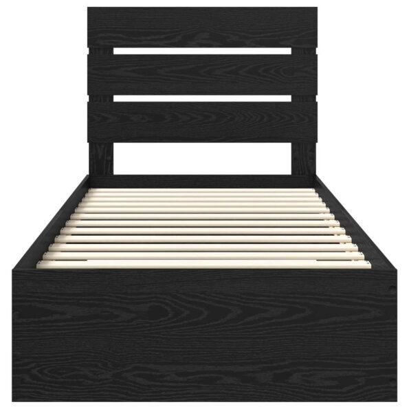 vidaXL Rám postele Čierny dub 100 x 200 cm Kompozitné drevo – Obrázok 7
