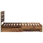 vidaXL Rám postele Staré drevo 100 x 200 cm Kompozitné drevo – Obrázok 8