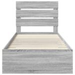 vidaXL Rám postele Sivý Sonoma 90 x 190 cm Kompozitné drevo – Obrázok 7