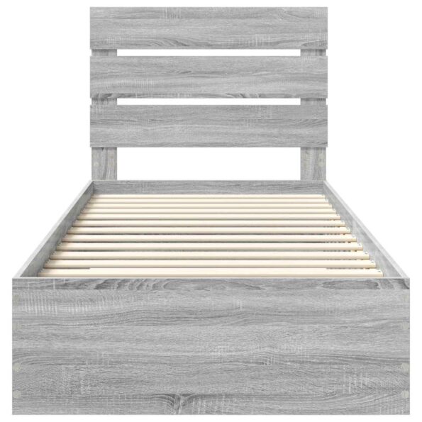 vidaXL Rám postele Sivý Sonoma 90 x 190 cm Kompozitné drevo – Obrázok 7