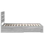 vidaXL Rám postele Sivý Sonoma 90 x 190 cm Kompozitné drevo – Obrázok 8