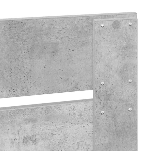vidaXL Rám postele so zásuvkou Betónová sivá a striebro 70 x 190 cm – Obrázok 11