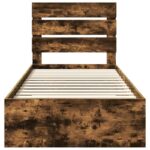 vidaXL Rám postele Dymový dub a striebro 75 x 190 cm Kompozitné drevo – Obrázok 7