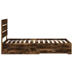 vidaXL Rám postele Dymový dub a striebro 75 x 190 cm Kompozitné drevo – Obrázok 8