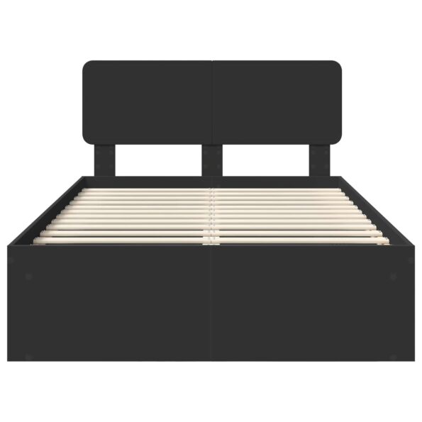 vidaXL Rám postele Čierna 120 x 200 cm Masívne borovicové drevo – Obrázok 7