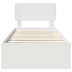 vidaXL Rám postele Biela 75 x 190 cm Masívne borovicové drevo – Obrázok 7