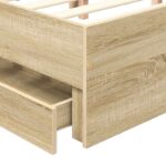 vidaXL Rám postele Sonoma dub 200 x 200 cm Konštruované drevo – Obrázok 11