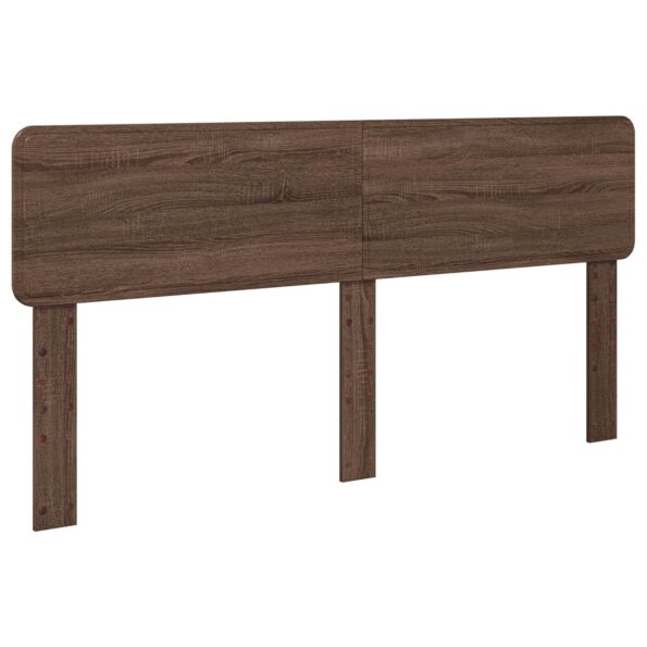 vidaXL Rám postele Hnedý dub 200 x 200 cm Konštruované drevo – Obrázok 7