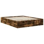 vidaXL Rám postele Údený Dub 160 x 200 cm Konštruované drevo – Obrázok 6