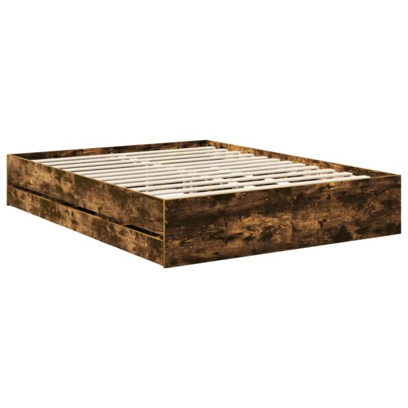 vidaXL Rám postele Údený Dub 150 x 200 cm Konštruované drevo – Obrázok 6