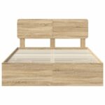 vidaXL Rám postele Sonoma dub 140 x 190 cm Konštruované drevo – Obrázok 8