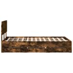 vidaXL Rám postele Údený Dub 135 x 190 cm Konštruované drevo – Obrázok 9