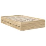 vidaXL Rám postele Sonoma dub 120 x 200 cm Konštruované drevo – Obrázok 6