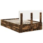 vidaXL Rám postele Údený Dub 120 x 200 cm Konštruované drevo – Obrázok 10