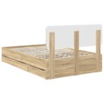 vidaXL Rám postele Sonoma dub 120 x 190 cm Konštruované drevo – Obrázok 10