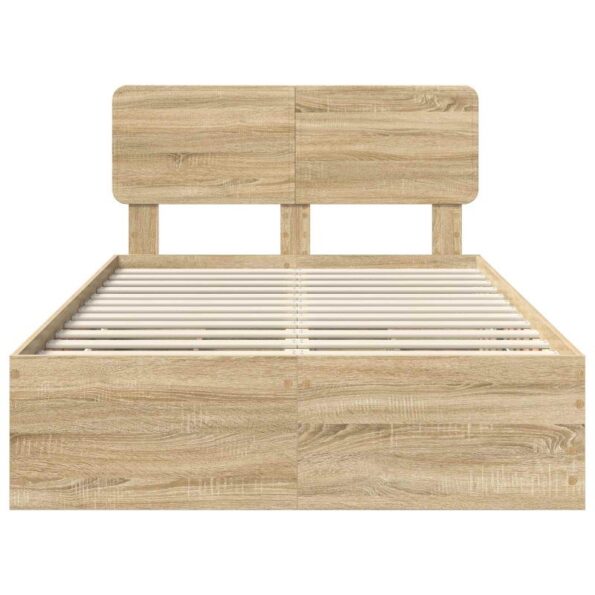 vidaXL Rám postele Sonoma dub 120 x 190 cm Konštruované drevo – Obrázok 8