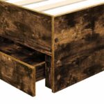 vidaXL Rám postele Údený Dub 100 x 200 cm Konštruované drevo – Obrázok 11