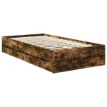 vidaXL Rám postele Údený Dub 90 x 200 cm Konštruované drevo – Obrázok 6