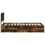 vidaXL Rám postele Údený Dub 90 x 200 cm Konštruované drevo – Obrázok 9