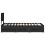 vidaXL Rám postele so zásuvkou Čierna 90 x 200 cm Inžinierske drevo – Obrázok 9