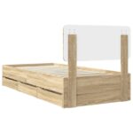 vidaXL Rám postele Sonoma dub 75 x 190 cm Konštruované drevo – Obrázok 10