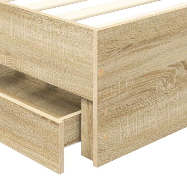 vidaXL Rám postele Sonoma dub 75 x 190 cm Konštruované drevo – Obrázok 11