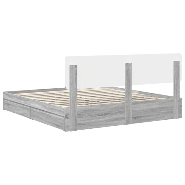 vidaXL Úložná posteľ Sivý Sonoma 200 x 200 cm Kompozitné drevo – Obrázok 10