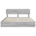 vidaXL Úložná posteľ Sivý Sonoma 200 x 200 cm Kompozitné drevo – Obrázok 8