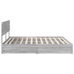 vidaXL Úložná posteľ Sivý Sonoma 200 x 200 cm Kompozitné drevo – Obrázok 9