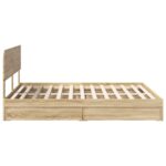 vidaXL Úložná posteľ Sonoma dub 180 x 200 cm Kompozitné drevo – Obrázok 9