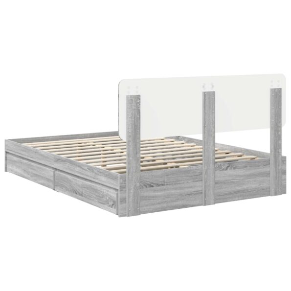 vidaXL Úložná posteľ Sivý Sonoma 140 x 200 cm Kompozitné drevo – Obrázok 10