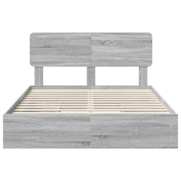 vidaXL Úložná posteľ Sivý Sonoma 140 x 200 cm Kompozitné drevo – Obrázok 8