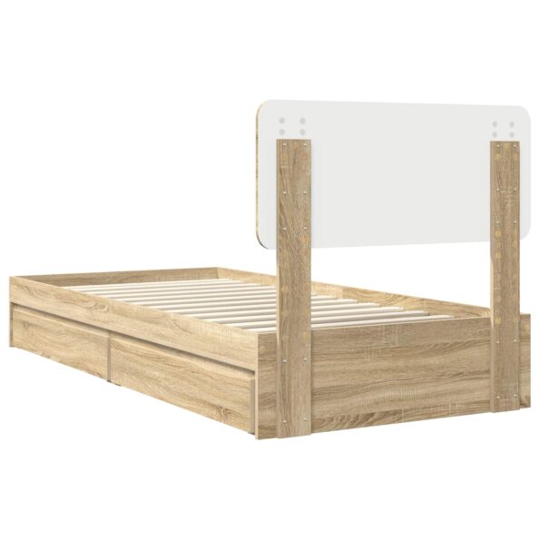 vidaXL Úložná posteľ Sonoma dub 100 x 200 cm Kompozitné drevo – Obrázok 10