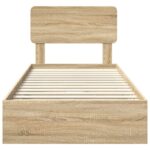 vidaXL Úložná posteľ Sonoma dub 100 x 200 cm Kompozitné drevo – Obrázok 8