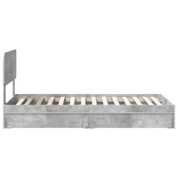 vidaXL Úložná posteľ Betónová šedá 90 x 190 cm Kompozitné drevo – Obrázok 9