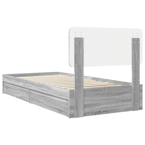 vidaXL Úložná posteľ Sivý Sonoma 90 x 190 cm Kompozitné drevo – Obrázok 10