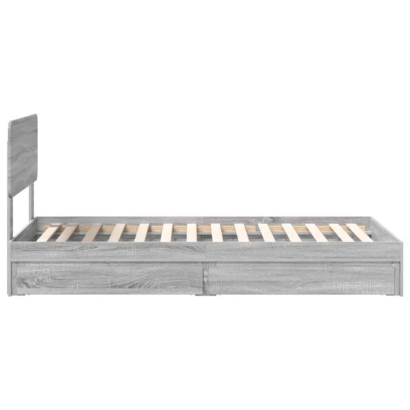 vidaXL Úložná posteľ Sivý Sonoma 90 x 190 cm Kompozitné drevo – Obrázok 9
