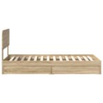 vidaXL Úložná posteľ Sonoma dub 75 x 190 cm Kompozitné drevo – Obrázok 9
