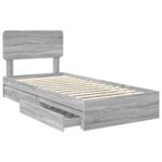 vidaXL Úložná posteľ Sivý Sonoma 75 x 190 cm Kompozitné drevo – Obrázok 5