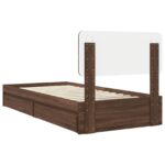 vidaXL Úložná posteľ Hnedý dub 75 x 190 cm Kompozitné drevo – Obrázok 10