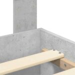 vidaXL Rám postele Betónová šedá 200 x 200 cm Kompozitné drevo – Obrázok 11