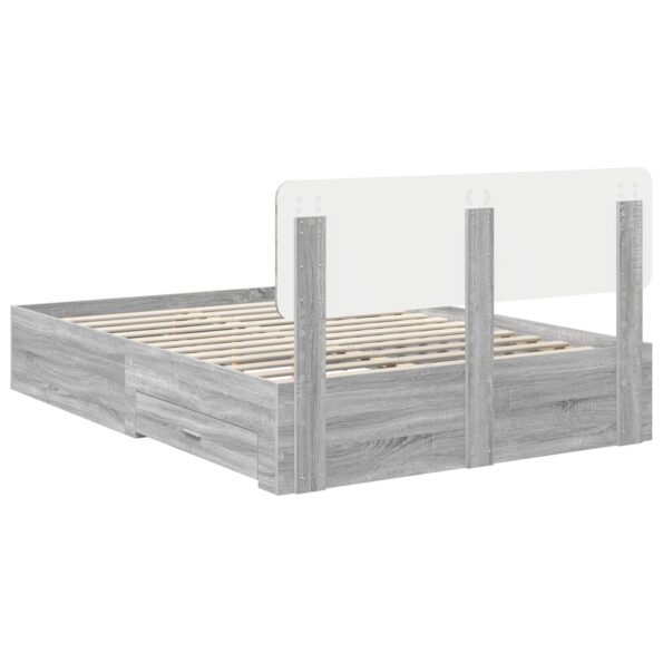 vidaXL Rám postele Sivý Sonoma 160 x 200 cm Kompozitné drevo – Obrázok 10