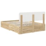 vidaXL Rám postele Sonoma dub 140 x 190 cm Kompozitné drevo – Obrázok 10